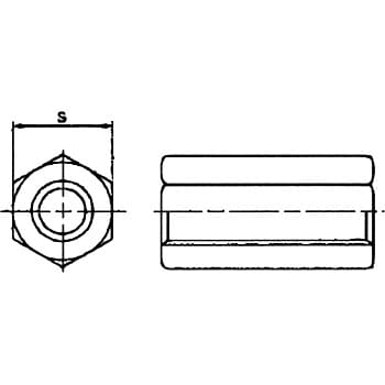 高ナット(長ナット) (鉄/ユニクローム) ウイットねじ