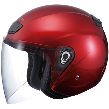 ヘルメット ウッドペッカー ジェットヘルメット　kabuto製 レッドラメ シャイニーレッド VENIRE(ヴェニーレ) 1個 OGK KABUTO 【通販