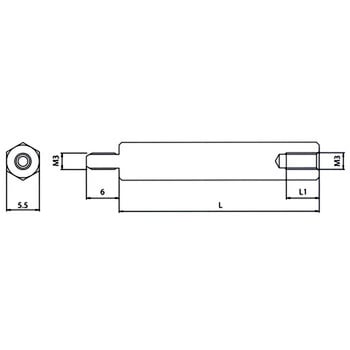 SBB-325(E) 黄銅スペーサー SBB型 1パック(100個) テイシン(T.SIN