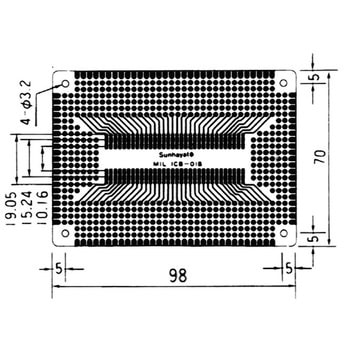 S-DIP用1.778mmピッチ基板 サンハヤト