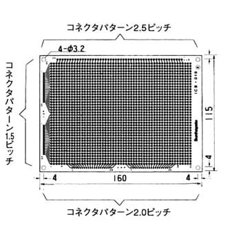 ICB-019 ユニバーサル基板 1枚 サンハヤト 【通販サイトMonotaRO】