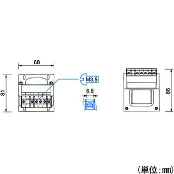 電源トランス 単相単巻 200V → 100V