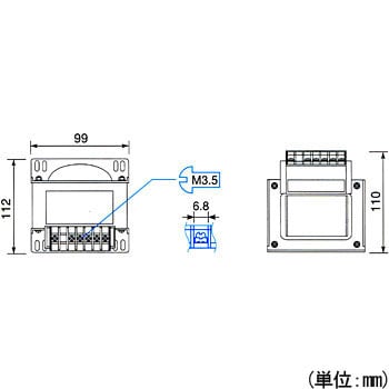 AD21-500A2 電源トランス 単相単巻 200V → 100V 1台 TOYOZUMI