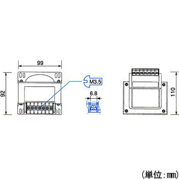 LD21-200E2 電源トランス 単相 複巻 200V → 100V 1台 TOYOZUMI