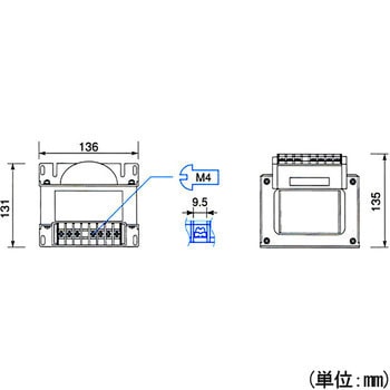 電源トランス 単相 複巻 200V → 100V TOYOZUMI(トヨズミ)