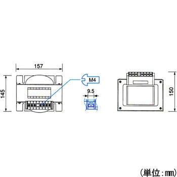 電源トランス 単相 複巻 200V → 100V TOYOZUMI(トヨズミ)