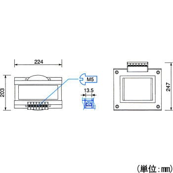 LD21-05KF 電源トランス 単相 複巻 200V → 100V 1台 TOYOZUMI