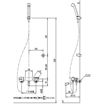 BF-HE146T サーモスタット付シャワーバス水栓(13mm) 1個 LIXIL(INAX) 【通販モノタロウ】