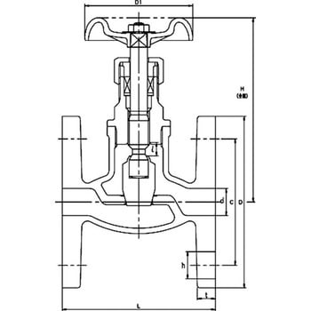 UJB-40A 10K ステンレス鋼製グローブバルブ(フランジ形)(UJBシリーズ