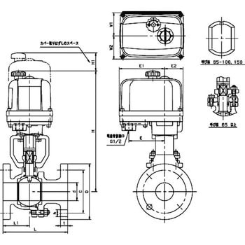 10K 電動式ボールバルブ(フルボア)(フランジ形) キッツ(KITZ) 電磁弁・電動弁 【通販モノタロウ】