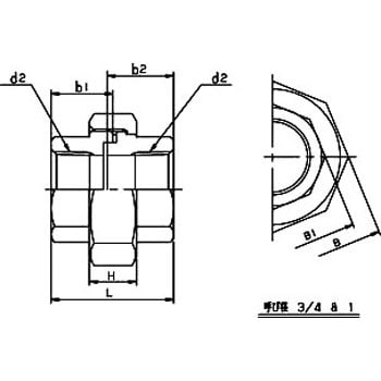 PUM-20A ユニオン ねじ込み式管継手 1個 キッツ(KITZ) 【通販サイト