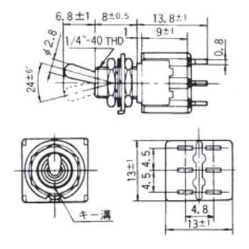 トグルスイッチ 8Jシリーズ ニデックコンポーネンツ(日本電産コパル電子/フジソク)