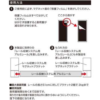 レール収納システム用マグネットブラケット ハイロジック