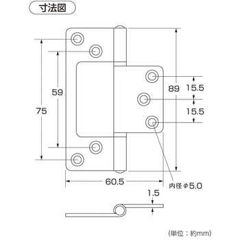 ステン正面付蝶番 ハイロジック