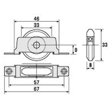精密防音戸車 ベアリング入り - ハイロジック