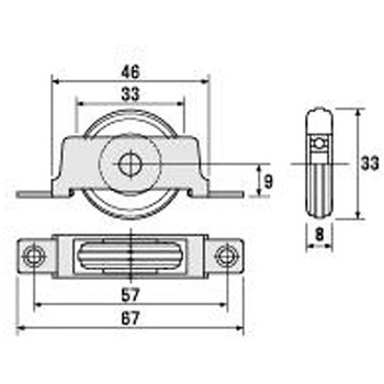 精密防音戸車 ベアリング入り - ハイロジック