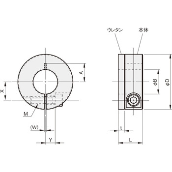 スリットカラー ダンパー付タイプ 岩田製作所