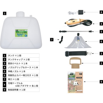 充電式噴霧器Nebel アルミス