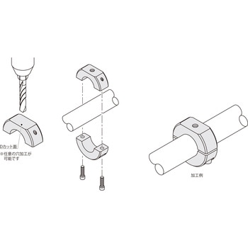 セパレートカラー Dカットネジ無タイプ 岩田製作所