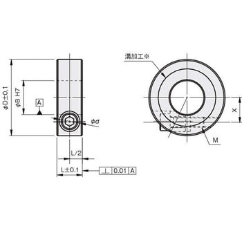 Sck50c クサビカラー ノーマルタイプ 岩田製作所 内径b 50fmm 材質 処理 鉄 S45c 黒染め 外径d 85fmm Sck50c 通販モノタロウ