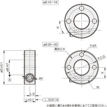 クサビカラー 3穴付タイプ 岩田製作所