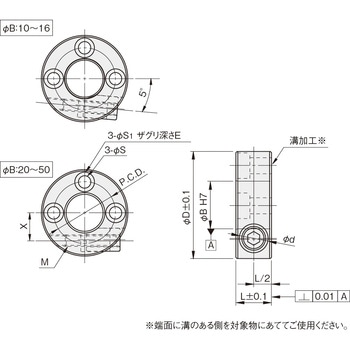 クサビカラー 3ザグリ穴付タイプ 岩田製作所