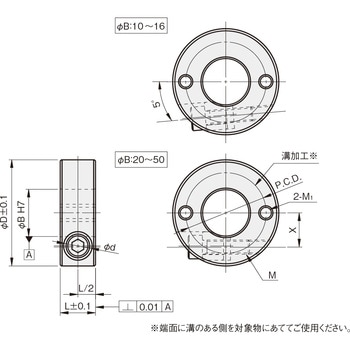 クサビカラー 2ネジ穴付タイプ 岩田製作所