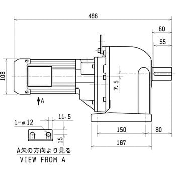 GM-S-0.2KW-1/900 ギヤードモータ(GM-Sシリーズ) 0.2KW 1台 三菱電機