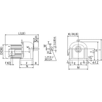 GM-SF-0.1KW-1/200 ギヤードモータ GM-SFシリーズ フランジ取付