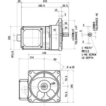 ギヤードモータ GM-SFシリーズ フランジ取付(ブレーキ無) 三菱電機 