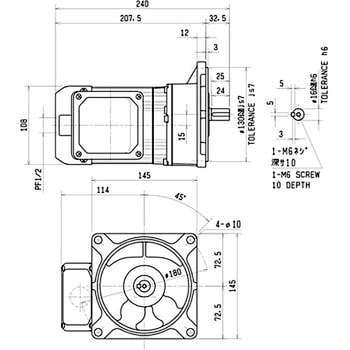 ギヤードモータ GM-SFシリーズ フランジ取付(ブレーキ無) 三菱電機