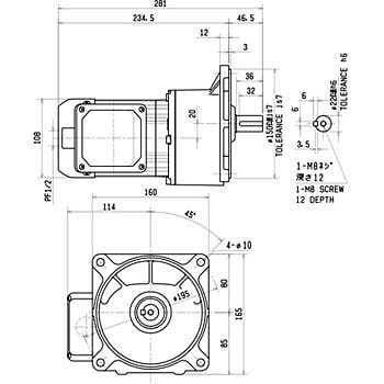 ギヤードモータ GM-SFシリーズ フランジ取付(ブレーキ無) 三菱電機