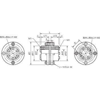 SFS-12S-30M-35M SFSSFS サーボフレックスカップリング(シングル