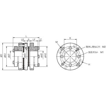 SFS サーボフレックスカップリング(ダブルエレメント・大径対応摩擦締結) 三木プーリ