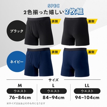 尿ジミ安心ボクサーパンツ2色組 アイメディア