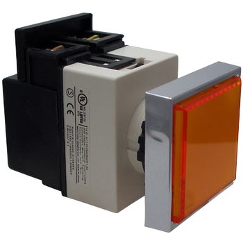 22Φパイロット 角ワイド形 トランス式 メタル色枠 マルヤス電業