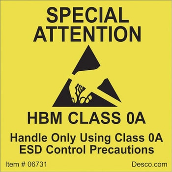 ラベル SPECIAL ATTENTION DESCO