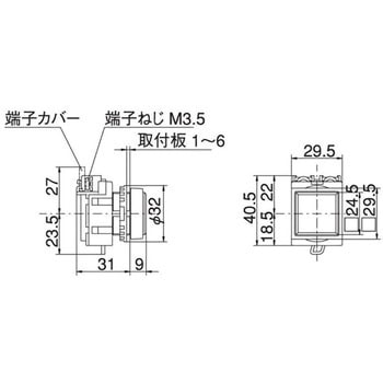 25Φパイロット 角形 全電圧 マルヤス電業