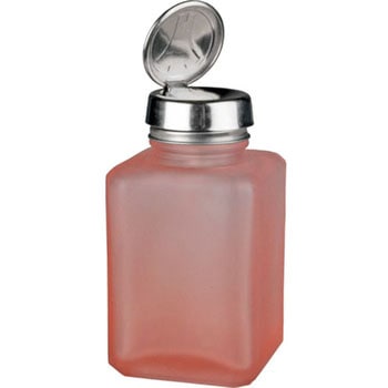 SS SQUARE GLASS PINK FROSTED 4OZ DESCO