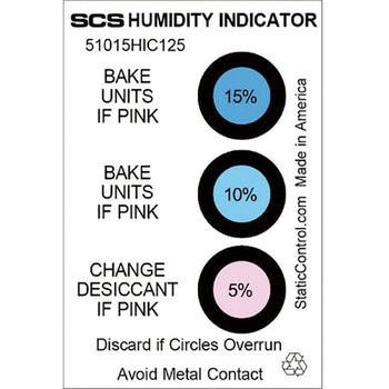 湿度表示カード 相対湿度 5% 10% 15% DESCO