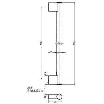 ステンレス鋼製ハンドル RH-760 LAMP(スガツネ)
