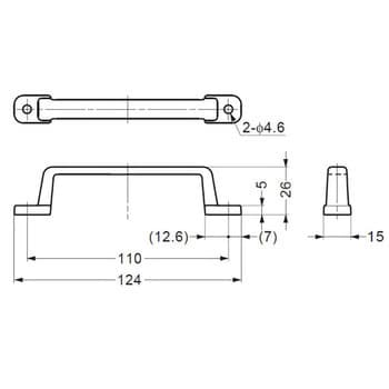 FT-110S ステンレス鋼製ハンドル FT-110S スガツネ(LAMP) サテン仕上