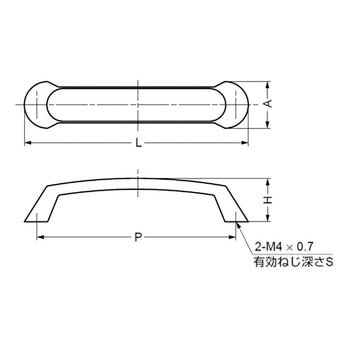 ハンドル MN674Z型 LAMP(スガツネ工業)
