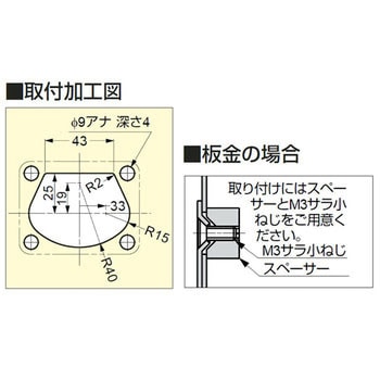 ステンレス鋼製ハンドル 980643 LAMP(スガツネ)