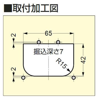 26700 ステンレス鋼(SUS316相当品)製 埋込ハンドル 26700 スガツネ