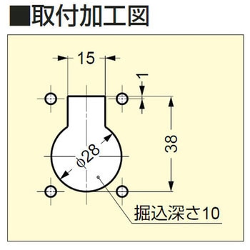 ステンレス鋼(SUS316相当品)製 埋込ハンドル 26900 LAMP(スガツネ)