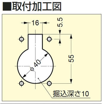 ステンレス鋼(SUS316相当品)製 埋込ハンドル 26901 LAMP(スガツネ)