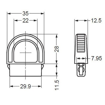 フィンガープルハンドル 413-9008型 LAMP(スガツネ)