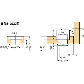 ステンレス鋼(SUS 316)製 プッシュラッチ ZL-2901 LAMP(スガツネ)