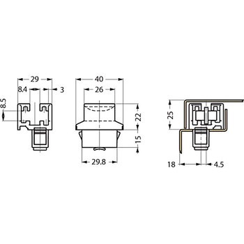 デュアルローラー用受座 408-9101型 LAMP(スガツネ)